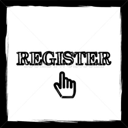 Register sketch icon. - Website icons