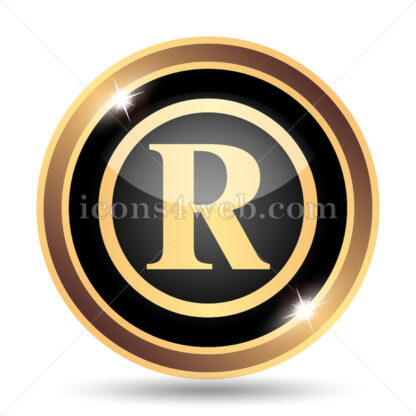 Registered mark gold icon. - Website icons