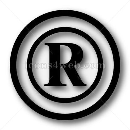Registered mark simple icon. Registered mark simple button. - Website icons