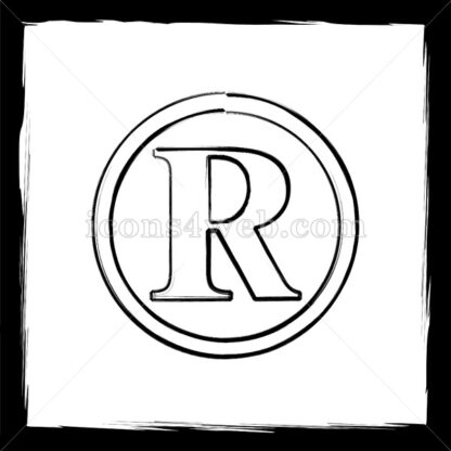 Registered mark sketch icon. - Website icons