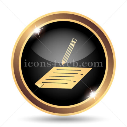 Registration gold icon. - Website icons