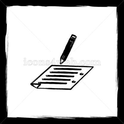 Registration sketch icon. - Website icons