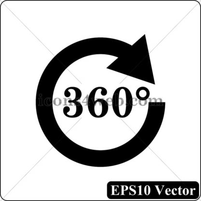 Reload 360 black icon. EPS10 vector. - Website icons