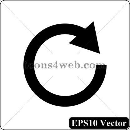 Reload one arrow black icon. EPS10 vector. - Website icons