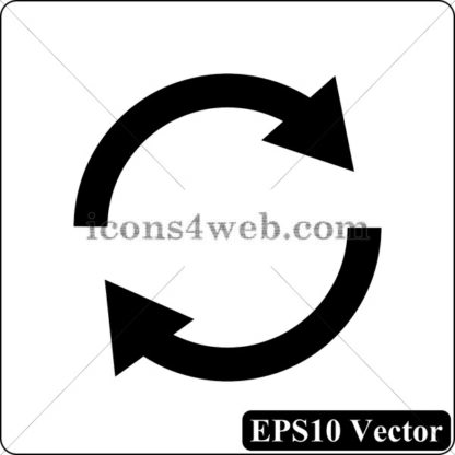 Reload two arrows black icon. EPS10 vector. - Website icons