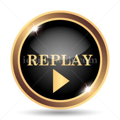 Replay gold icon. - Website icons