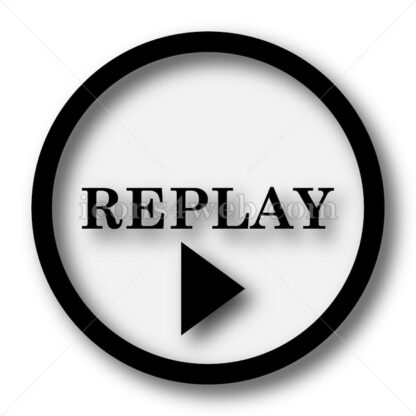 Replay simple icon. Replay simple button. - Website icons