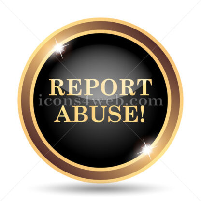 Report abuse gold icon. - Website icons