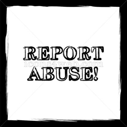 Report abuse sketch icon. - Website icons