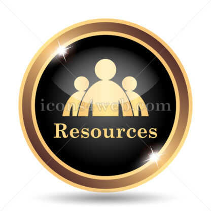 Resources gold icon. - Website icons