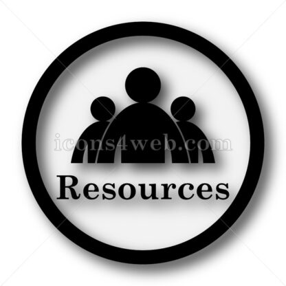 Resources simple icon. Resources simple button. - Website icons