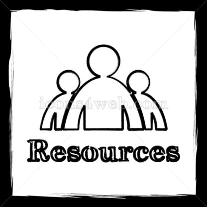 Resources sketch icon. - Website icons