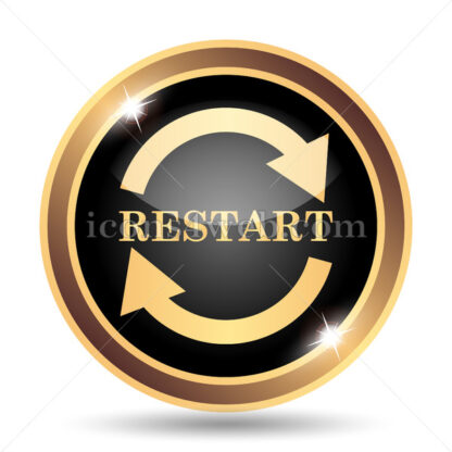Restart gold icon. - Website icons