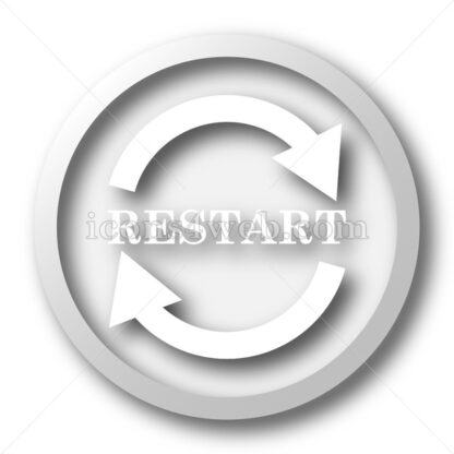 Restart white icon. Restart white button - Website icons