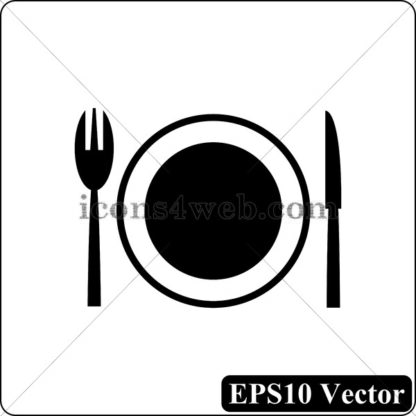 Restaurant black icon. EPS10 vector. - Website icons
