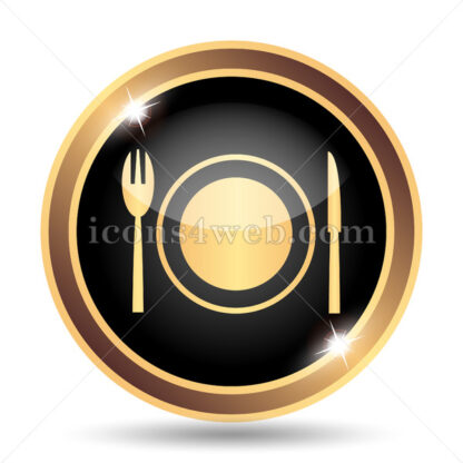 Restaurant gold icon. - Website icons