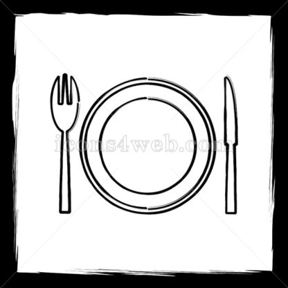 Restaurant sketch icon. - Website icons