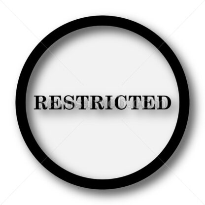 Restricted simple icon. Restricted simple button. - Website icons