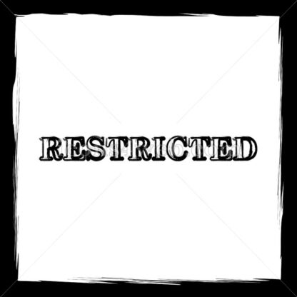 Restricted sketch icon. - Website icons