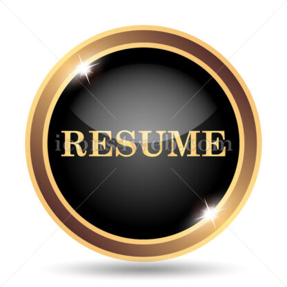 Resume gold icon. - Website icons