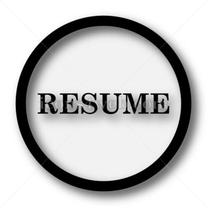 Resume simple icon. Resume simple button. - Website icons