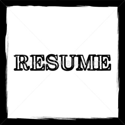 Resume sketch icon. - Website icons