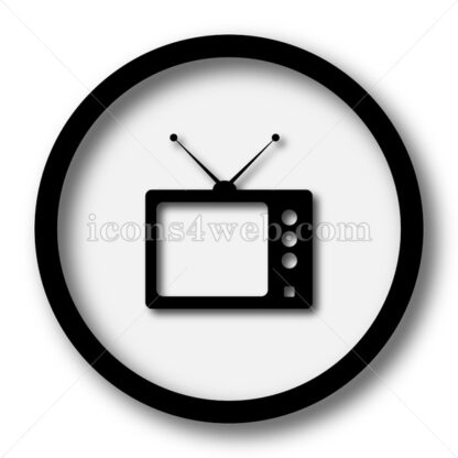Retro tv simple icon. Retro tv simple button. - Website icons