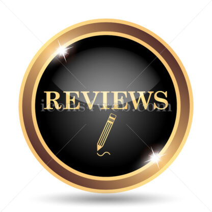 Reviews gold icon. - Website icons
