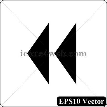 Rewind black icon. EPS10 vector. - Website icons