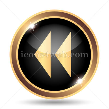 Rewind gold icon. - Website icons