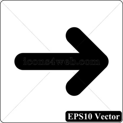 Right arrow black icon. EPS10 vector. - Website icons