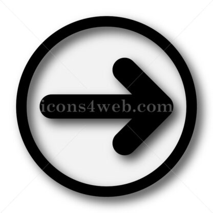 Right arrow simple icon. Right arrow simple button. - Website icons