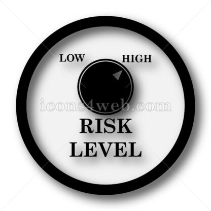 Risk level simple icon. Risk level simple button. - Website icons