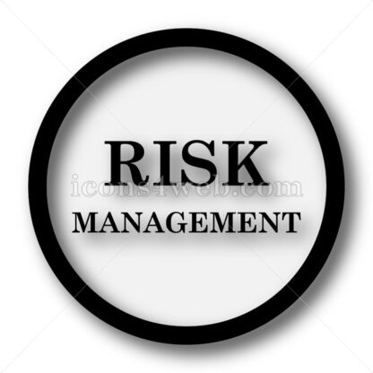 Risk management simple icon. Risk management simple button. - Website icons
