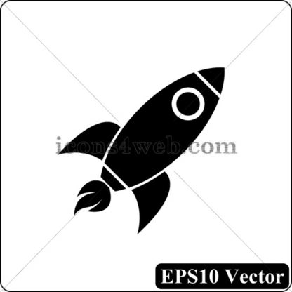Rocket black icon. EPS10 vector. - Website icons