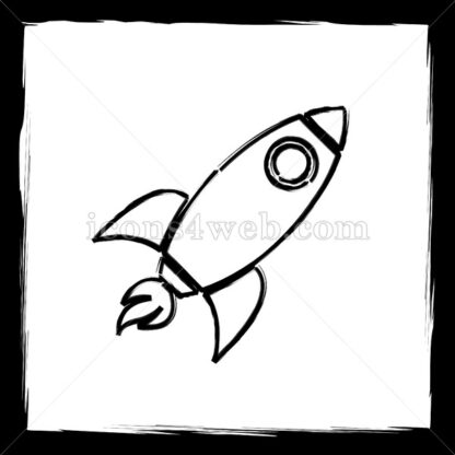 Rocket sketch icon. - Website icons