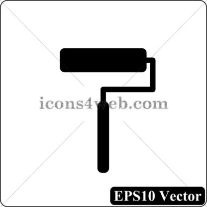 Roller black icon. EPS10 vector. - Website icons