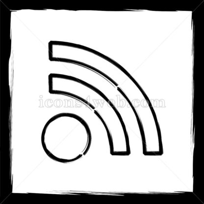 Rss sign sketch icon. - Website icons