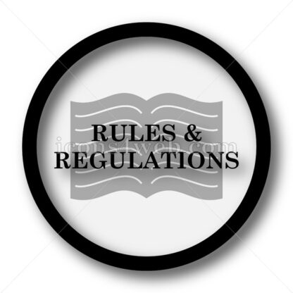 Rules and regulations simple icon. Rules and regulations simple button. - Website icons