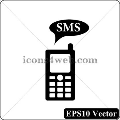 SMS black icon. EPS10 vector. - Website icons