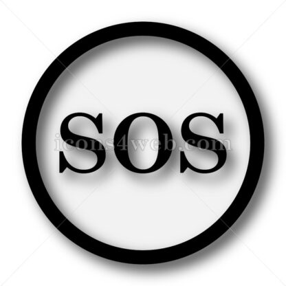 SOS simple icon. SOS simple button. - Website icons