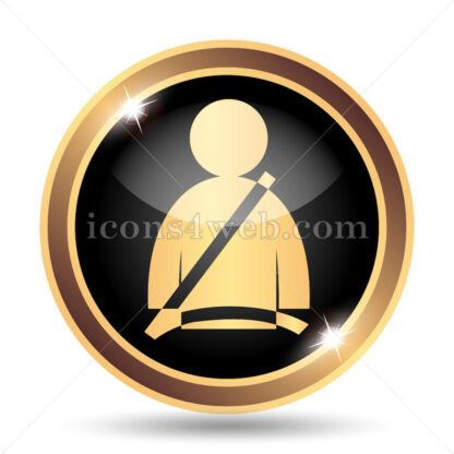 Safety belt gold icon. - Website icons