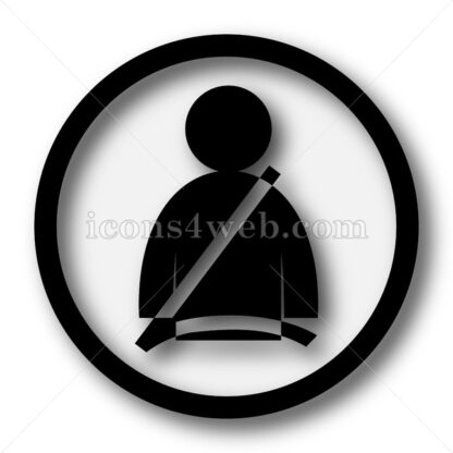 Safety belt simple icon. Safety belt simple button. - Website icons