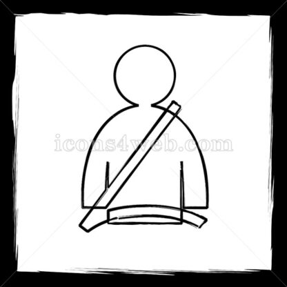 Safety belt sketch icon. - Website icons