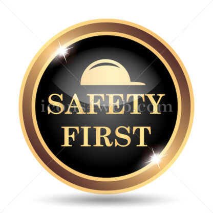 Safety first gold icon. - Website icons