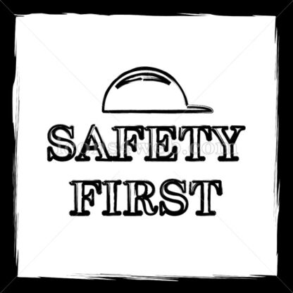Safety first sketch icon. - Website icons