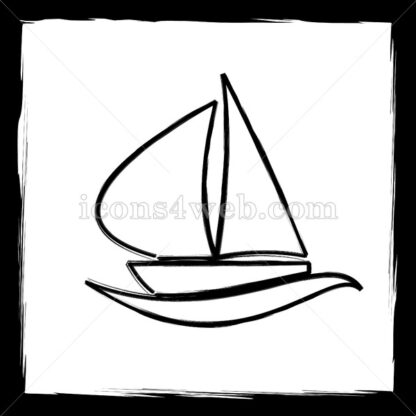 Sailboat sketch icon. - Website icons