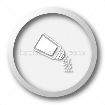 Salt white icon. Salt white button - Website icons