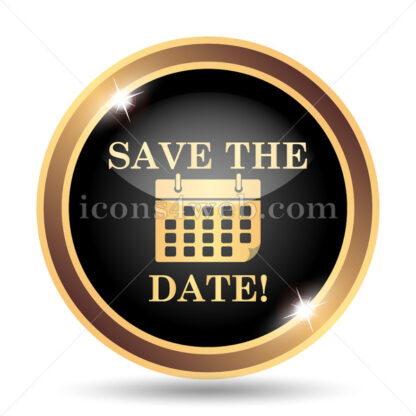 Save the date gold icon. - Website icons