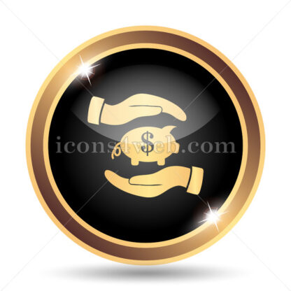 Saving gold icon. - Website icons
